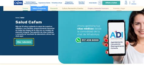 citas cafam telfono|CAFAM Citas Médicas en Línea y por Teléfono